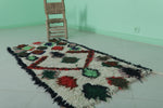 Moroccan berber rug 2.4 X 5.3 Feet - Boucherouite Rugs