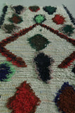 Moroccan berber rug 2.4 X 5.3 Feet - Boucherouite Rugs