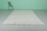 Moroccan Rug 6.7 x 9.5 ft - Handwoven Wool with Diamond Pattern