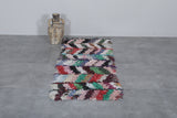 Colorful Boucherouite Runner Rug shag 2.2 FT X 5.7 FT