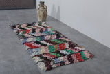 Colorful Boucherouite Runner Rug shag 2.2 FT X 5.7 FT