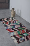 Colorful Boucherouite Runner Rug shag 2.2 FT X 5.7 FT