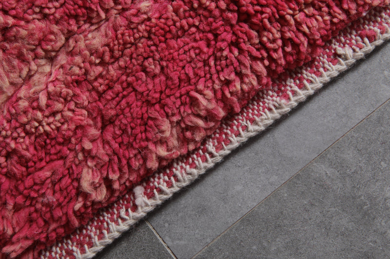 Pink Moroccan Rug - 13.7 x 13.4 Feet | Luxurious Handmade Design