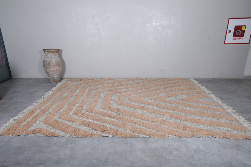 Custom Berber rug Peach - Handmade Beni ourain rug - Morocco rug - custom moroccan rugs