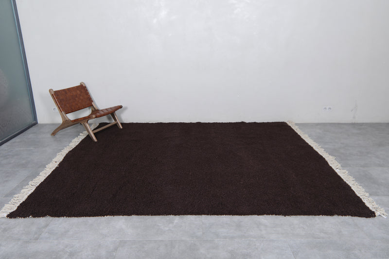 Moroccan wool rug - Dark Brown Custom Rug - Beni ourain rug