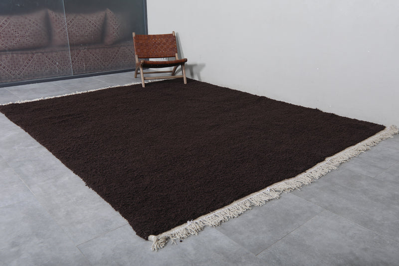 Moroccan wool rug - Dark Brown Custom Rug - Beni ourain rug