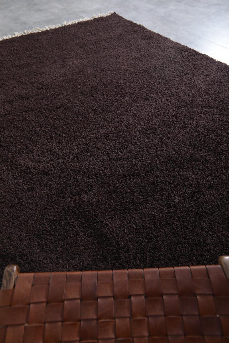 Moroccan wool rug - Dark Brown Custom Rug - Beni ourain rug