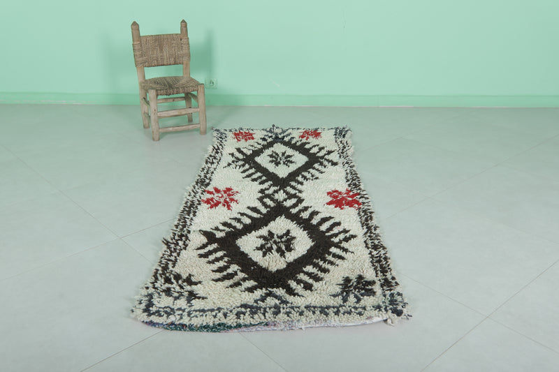 Handwoven Moroccan Rug - 2.5 X 6.2 Feet | Geometric Design