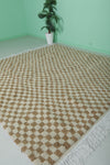 Moroccan Handmade Rug 8 x 8.4 ft Checkered Rug