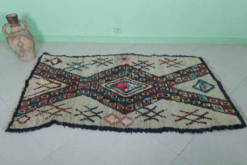 Handmade Azilal Rug 3.5 x 5.9 ft - Moroccan Wool Rug