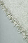 Moroccan Wool Rug - 6.5 x 10.4 Feet | Handwoven Ivory Rug