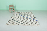 Moroccan berber rug 4.1 X 6.3 Feet - Boucherouite Rugs