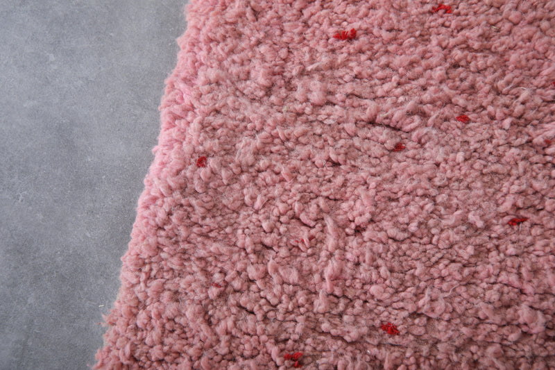 Pink Moroccan Rug - 2.2 x 3.8 Feet | Handmade Berber Wool