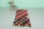 Moroccan berber rug  2.1 FT × 5.2 FT - Boucherouite Rugs