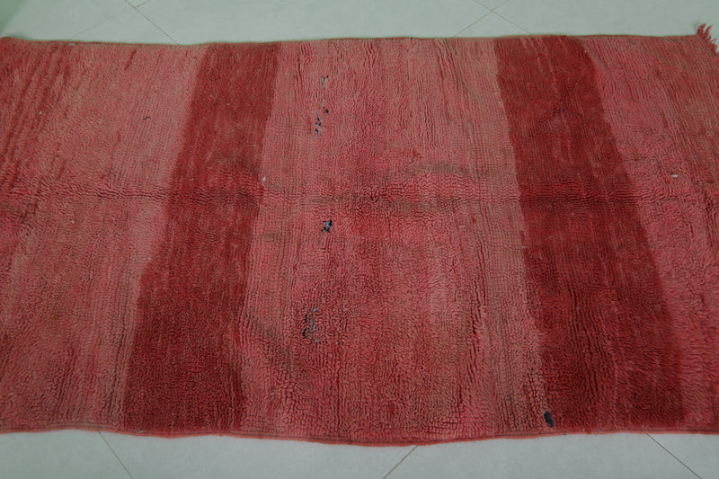 Handwoven Red Moroccan Rug - 3 X 5.6 Feet