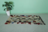 Handmade Long Moroccan Rug 2.4 X 5.8 Feet