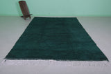 Green Moroccan Rug - 7.4 x 10.1 Feet | Handmade Elegance