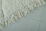 Diamond Moroccan Rug 5.5 x 7.7 ft - Handwoven Wool in Ivory