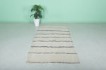 Vintage moroccan berber handwoven wedding blanket 3.8 FT X 7.2 FT