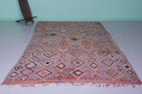 Moroccan Rug 6.7 x 12.3 Feet - Handwoven Berber Carpet with Geometric Patterns