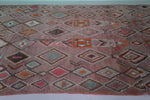 Moroccan Rug 6.7 x 12.3 Feet - Handwoven Berber Carpet with Geometric Patterns