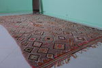 Moroccan Rug 6.7 x 12.3 Feet - Handwoven Berber Carpet with Geometric Patterns