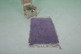 Small Moroccan Rug - 2 x 3 ft | Soft Purple Accent Rug