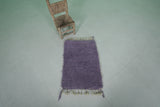 Small Moroccan Rug - 2 x 3 ft | Soft Purple Accent Rug