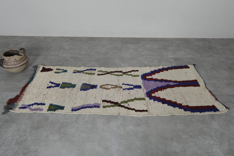 Handmade Boucherouite Rug 2 FT X 5.5 FT