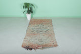 Vintage Moroccan Rug 3.3 x 6.3 ft | Distressed Artisan Design