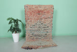 Vintage Moroccan Rug 3.3 x 6.3 ft | Distressed Artisan Design