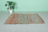 Vintage Moroccan Rug 3.3 x 6.3 ft | Distressed Artisan Design