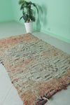 Vintage Moroccan Rug 3.3 x 6.3 ft | Distressed Artisan Design