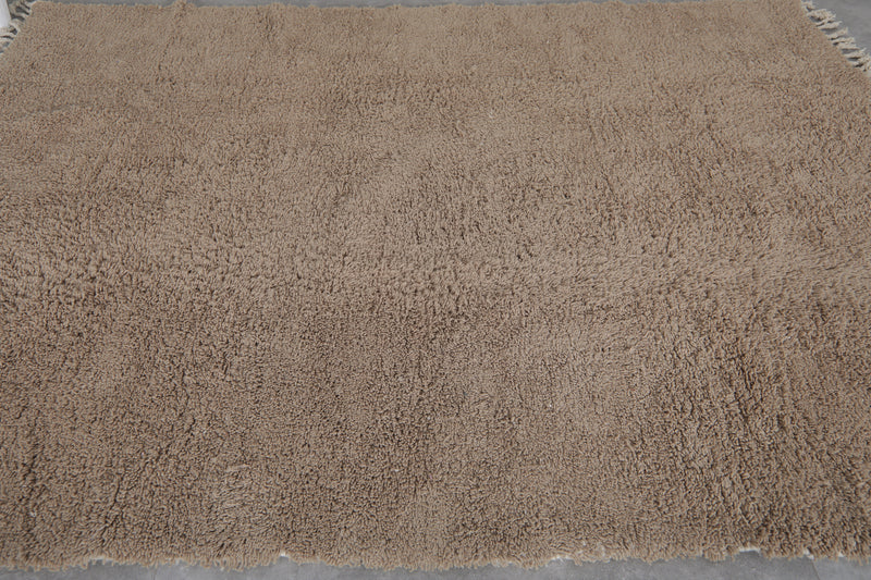 Taupe Beni Ourain Rug - 7.4 x 10 Feet | Moroccan Handmade