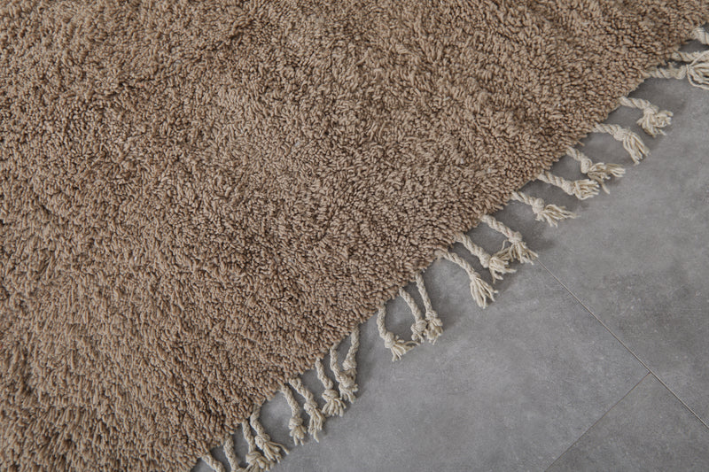 Taupe Beni Ourain Rug - 7.4 x 10 Feet | Moroccan Handmade