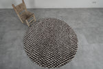 Checkered round rug - berber round rug