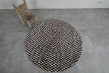 Checkered round rug - berber round rug