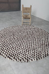 Checkered round rug - berber round rug