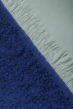 Blue Moroccan Rug - 4 x 6.2 Ft | Rounded Corner Design