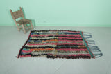 Handwoven Moroccan Berber Striped Rug - 3.3 x 4.9 Feet