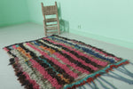 Handwoven Moroccan Berber Striped Rug - 3.3 x 4.9 Feet