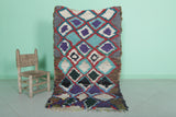 Vintage handmade moroccan berber runner rug 3.1 FT X 6 FT