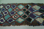 Vintage handmade moroccan berber runner rug 3.1 FT X 6 FT