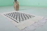 Moroccan handwoven kilim 2 FT X 3.9 FT