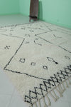 Modern Moroccan Rug - 8 x 9 FT | Handwoven Wool Berber Rug with Geometric Design