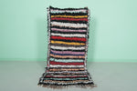 Moroccan berber rug 2.6 X 5.7 Feet - Boucherouite Rugs