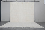 Large Moroccan Wool Rug - 10 FT X 13.4 FT | Ivory Diamond Pattern