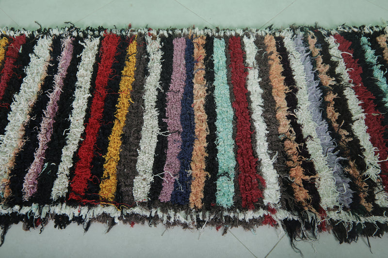 Moroccan berber rug 2.6 X 5.7 Feet - Boucherouite Rugs