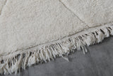 Large Moroccan Wool Rug - 10 FT X 13.4 FT | Ivory Diamond Pattern