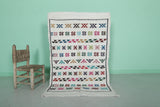 White Moroccan rug 3.1 FT X 4.9 FT